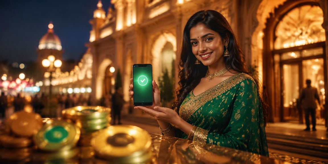 Mobile screen showing deposit options for Indian casino players